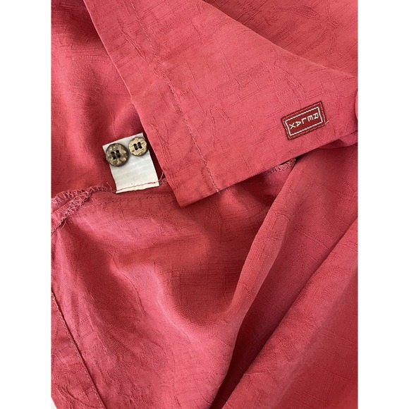 Tommy Bahama Shirt Mens Extra Large XL Button Front Short Sleeve Silk Orange - Picture 8 of 8